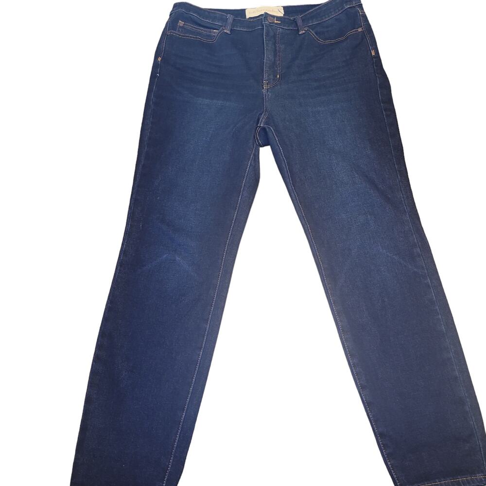 Soft Surroundings Skinny Ankle Jeans 14P Petite NWOT Coastal Chic Quiet Luxe